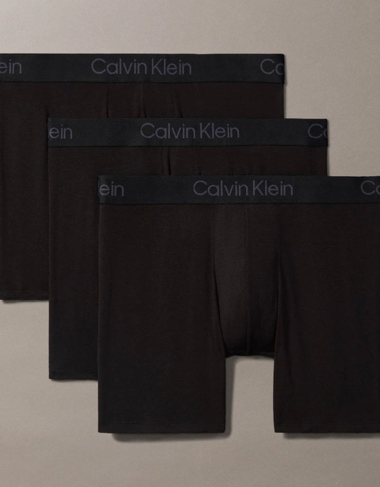 3-Pack Ultra Soft Modal Boxer Briefs, Black