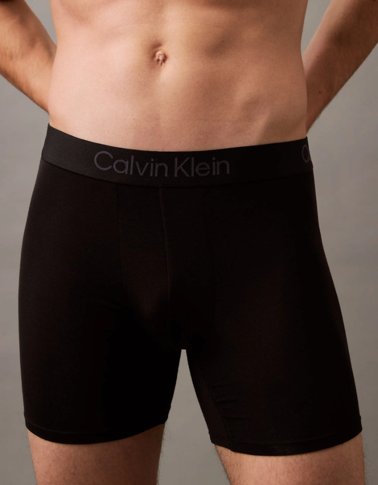 3-Pack Ultra Soft Modal Boxer Briefs, Black