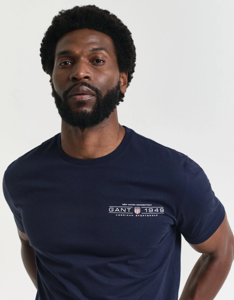 Printed Graphic T-Shirt, Evening Blue