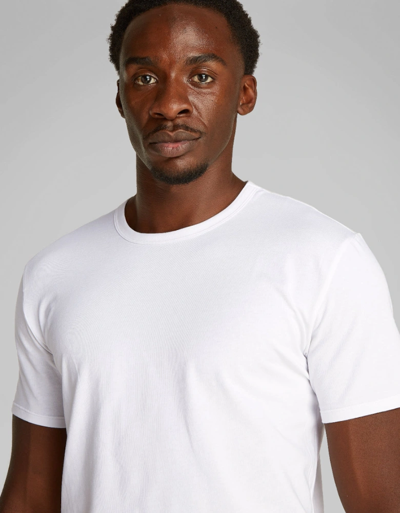 3-Pack Cotton Stretch T-Shirts, White/ Grey Heather / Sterling Blue