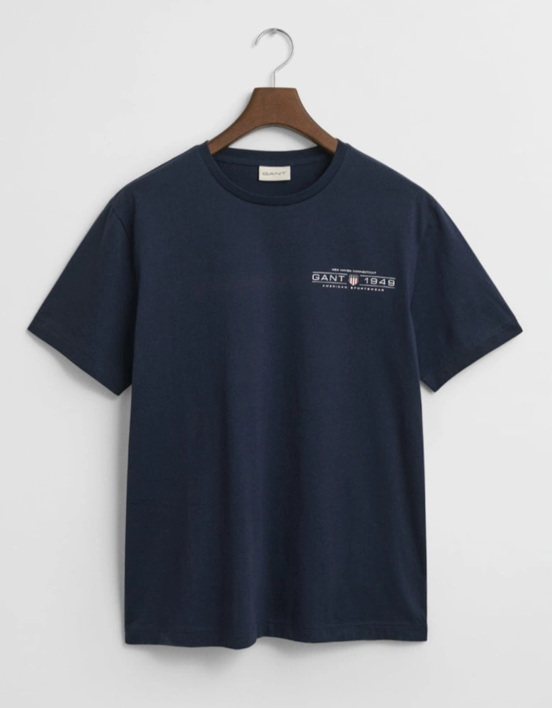 Printed Graphic T-Shirt, Evening Blue