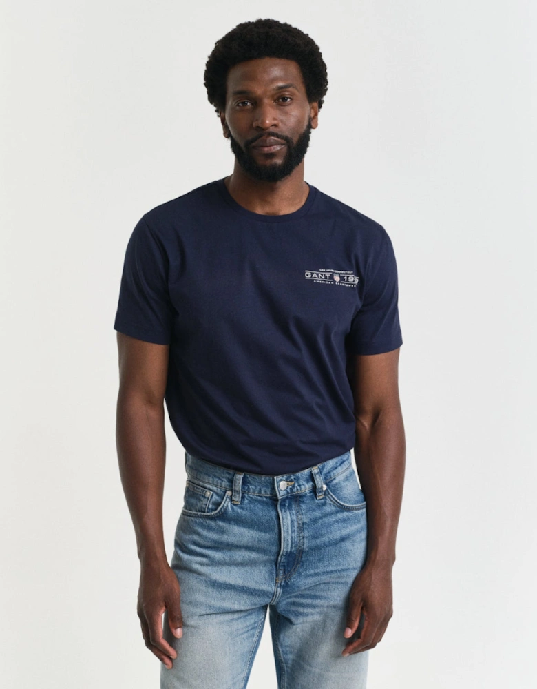 Printed Graphic T-Shirt, Evening Blue