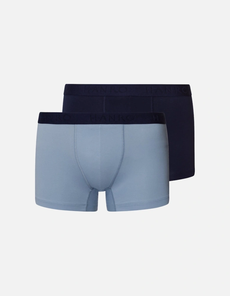 2-Pack Cotton Essentials Boxer Trunks, Sea Breeze / Deep Navy