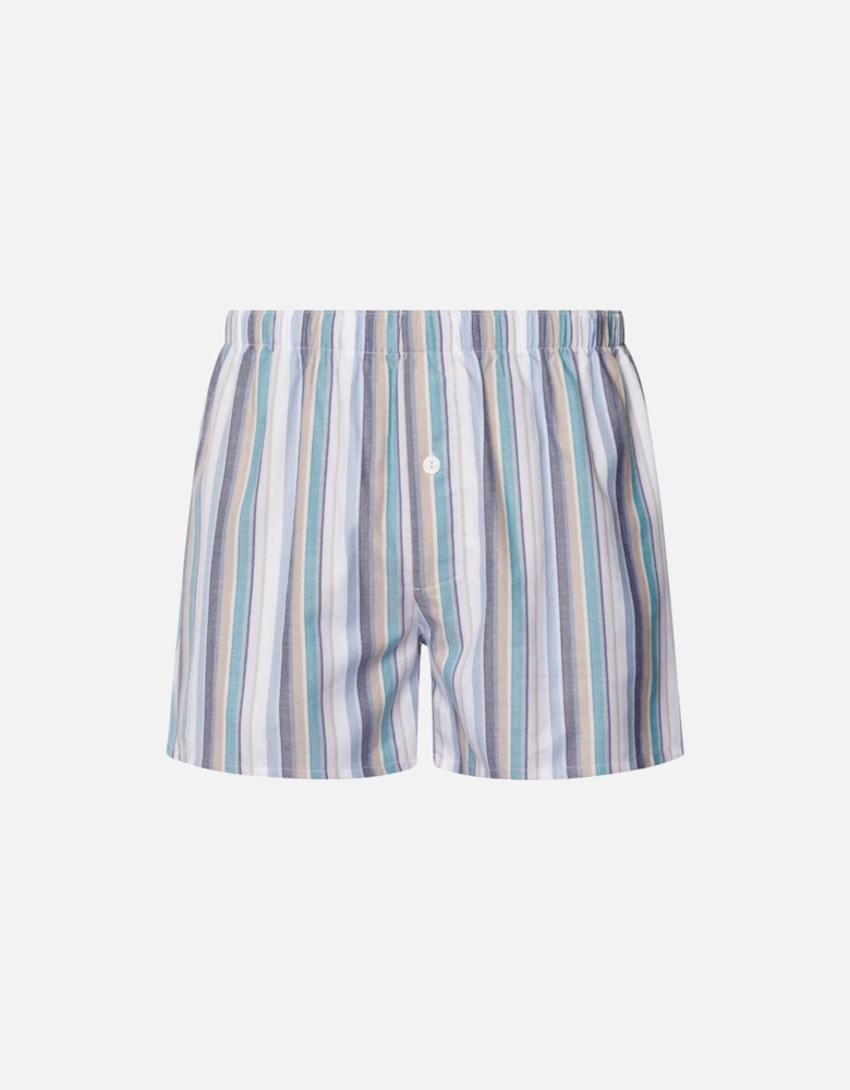 Fancy Woven Boxer Shorts, Atlantic Stripe