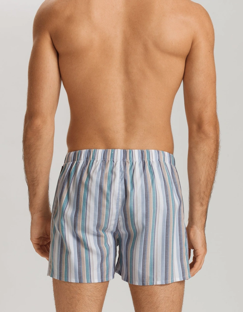 Fancy Woven Boxer Shorts, Atlantic Stripe