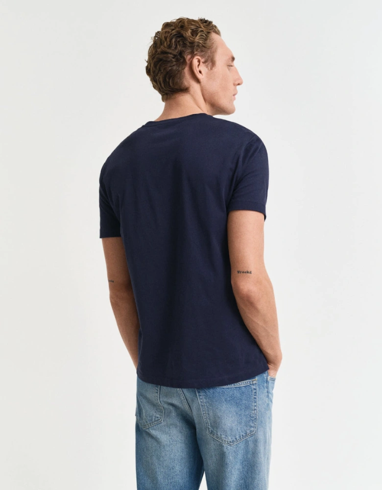 Cotton Regular Fit Lounge T-Shirt, Evening Blue