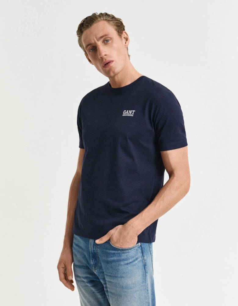 Cotton Regular Fit Lounge T-Shirt, Evening Blue