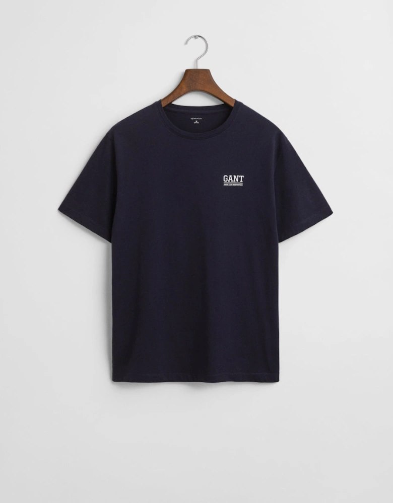 Cotton Regular Fit Lounge T-Shirt, Evening Blue