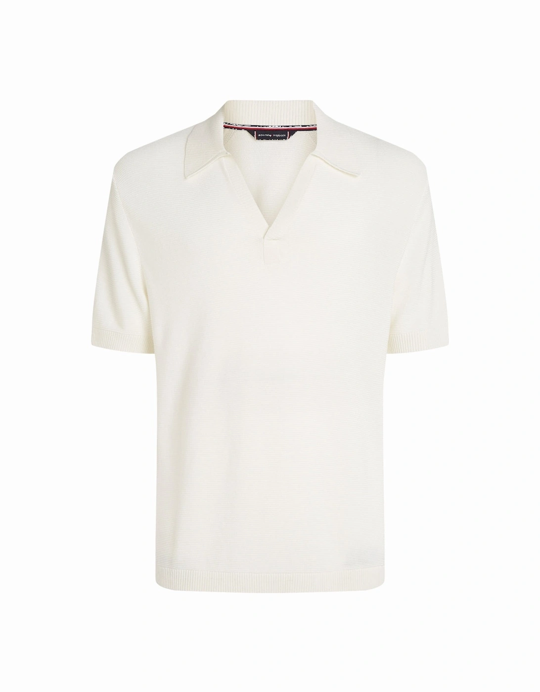 Knitted Polo Shirt Cover-Up, Ivory, 5 of 4