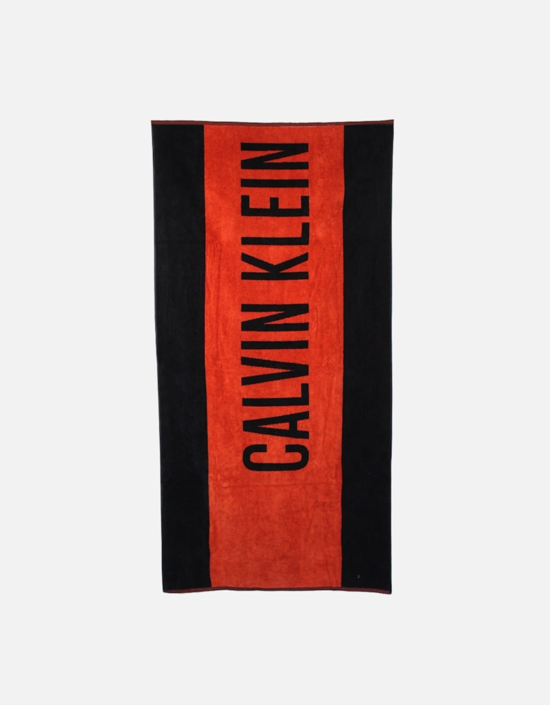 Block Logo Towel, Flaming Chilli