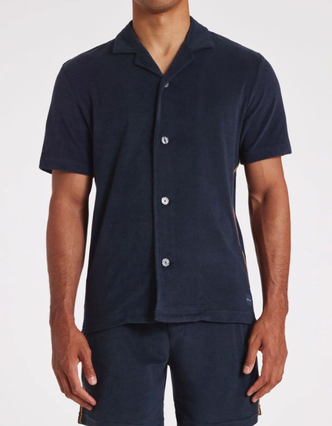 Towel Stripe Short Sleeve Shirt, Blue, 4 of 3