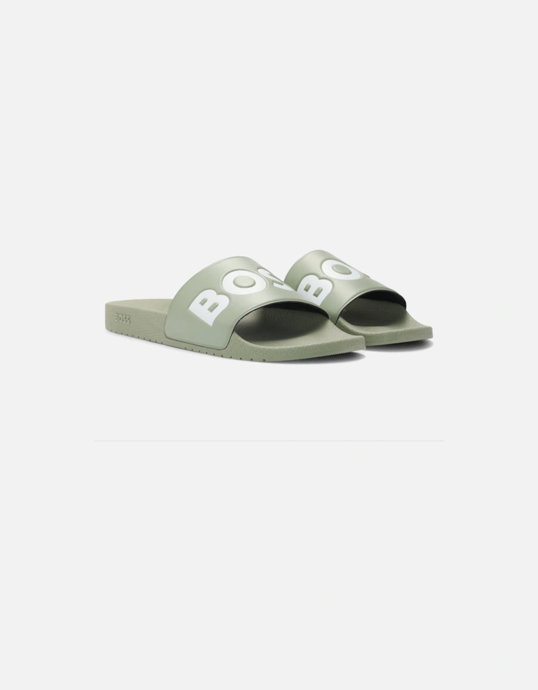 Italian Made Aryeh Sliders, Medium Green