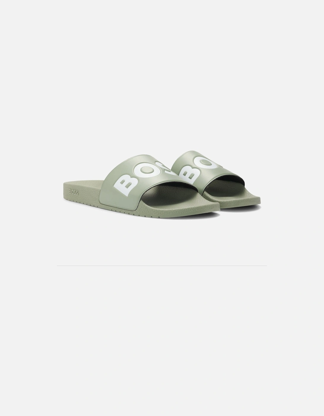 Hugo Boss Men's Green Italian Made Aryeh Sliders, - : 11 Uk Size 11