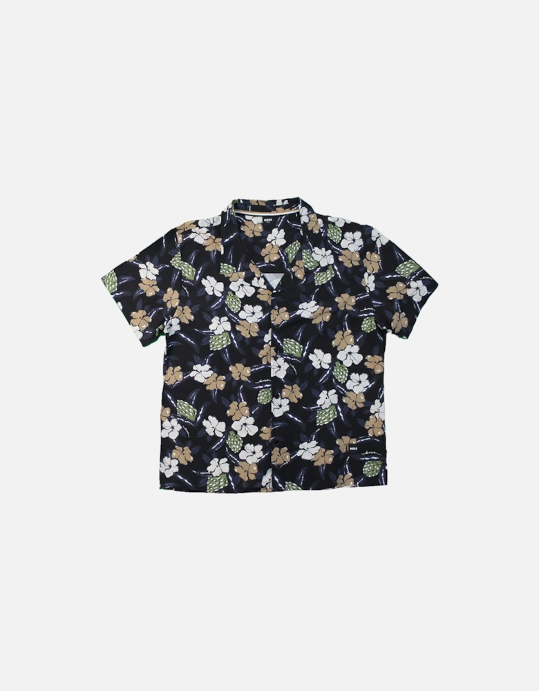Relaxed Fit Beach Shirt, Black