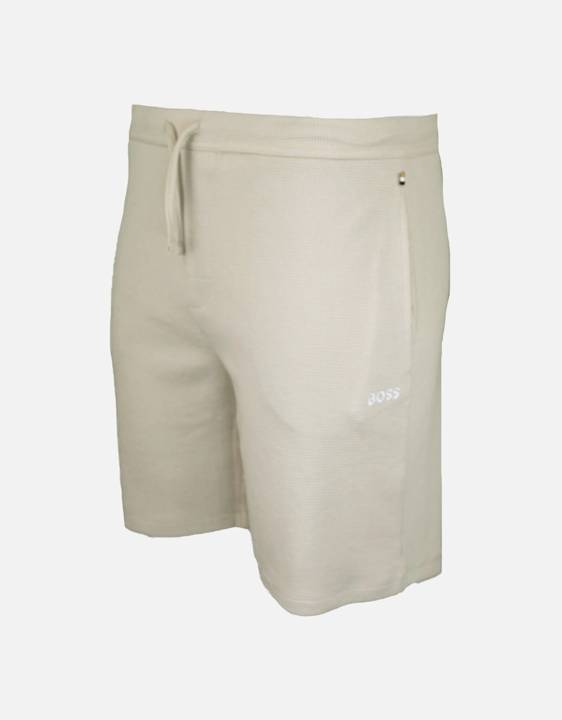 Waffle Lounge Shorts, Light Beige