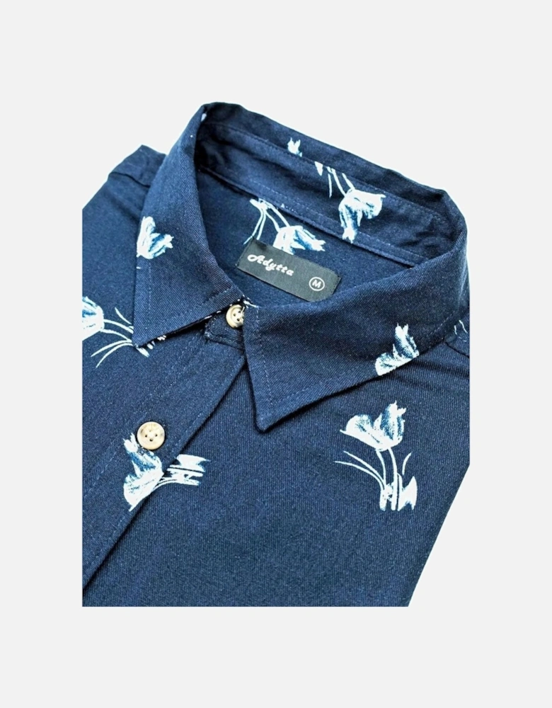 Mens Hawaiian Shirts Aloha Summer Casual Beach Holiday Viscose Floral Shirts Top