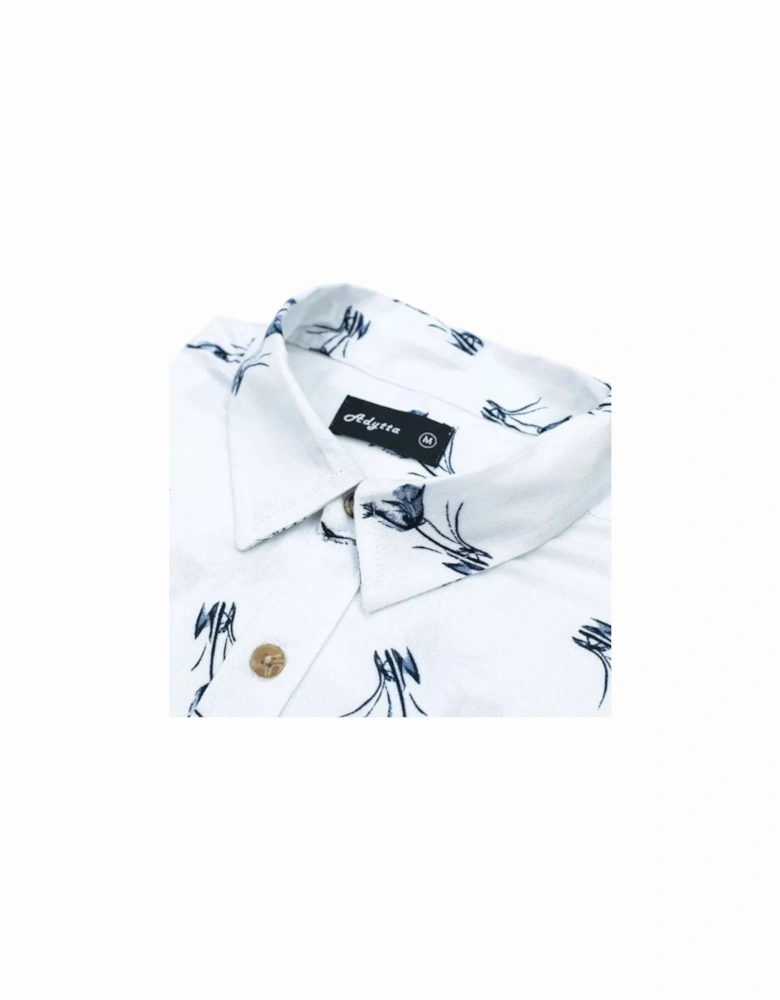 Mens Hawaiian Shirts Aloha Summer Casual Beach Holiday Viscose Floral Shirts Top