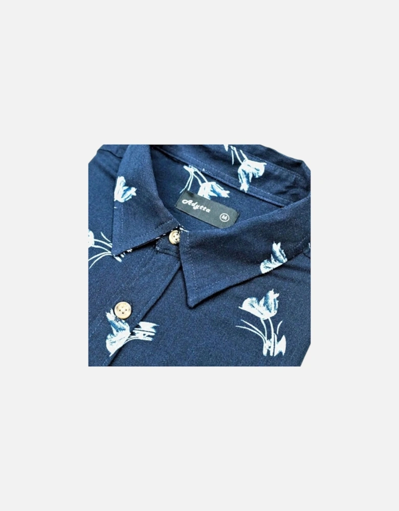 Mens Hawaiian Shirts Aloha Summer Casual Beach Holiday Viscose Floral Shirts Top