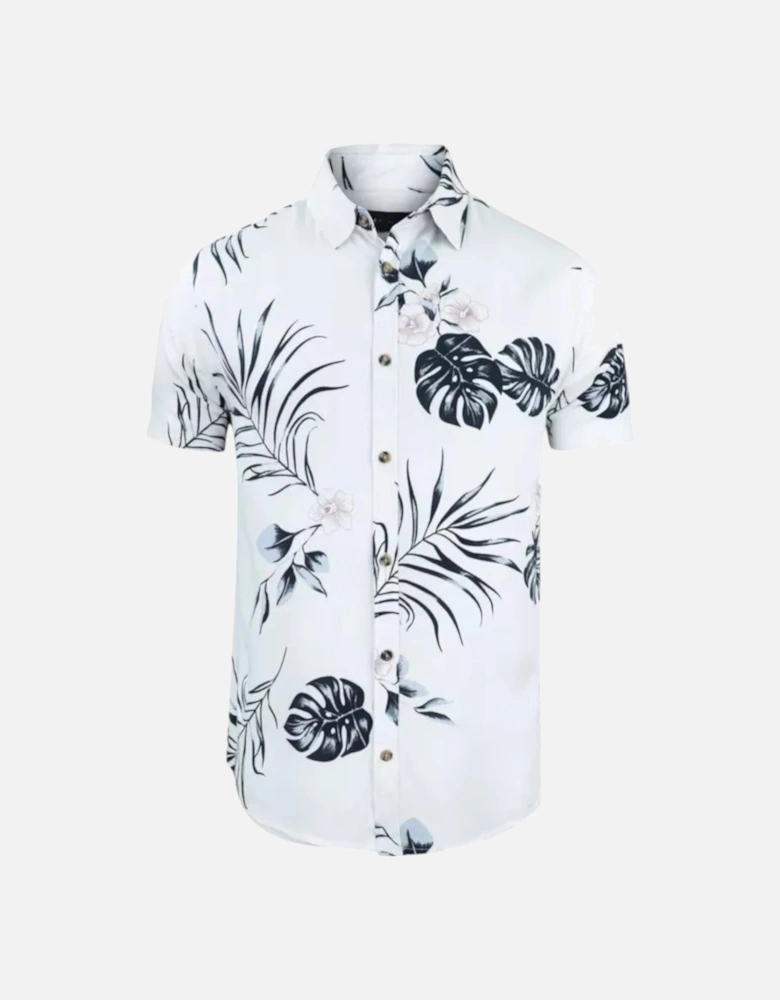 Mens Hawaiian Shirts Aloha Summer Casual Beach Holiday Viscose Floral Shirts Top