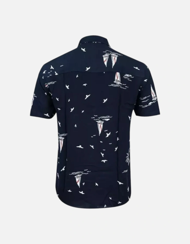 Mens Hawaiian Shirts Aloha Summer Casual Beach Holiday Viscose Floral Shirts Top