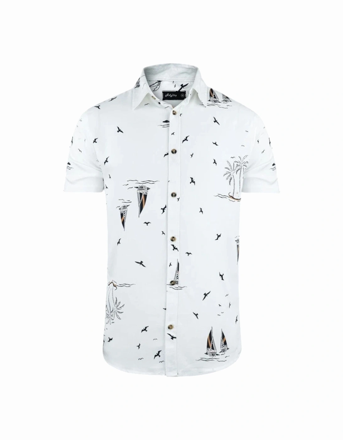 Mens Hawaiian Shirts Aloha Summer Casual Beach Holiday Viscose Floral Shirts Top, 6 of 5