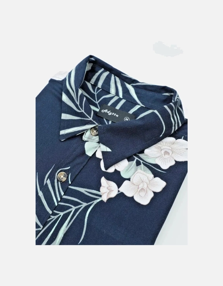 Mens Hawaiian Shirts Aloha Summer Casual Beach Holiday Viscose Floral Shirts Top