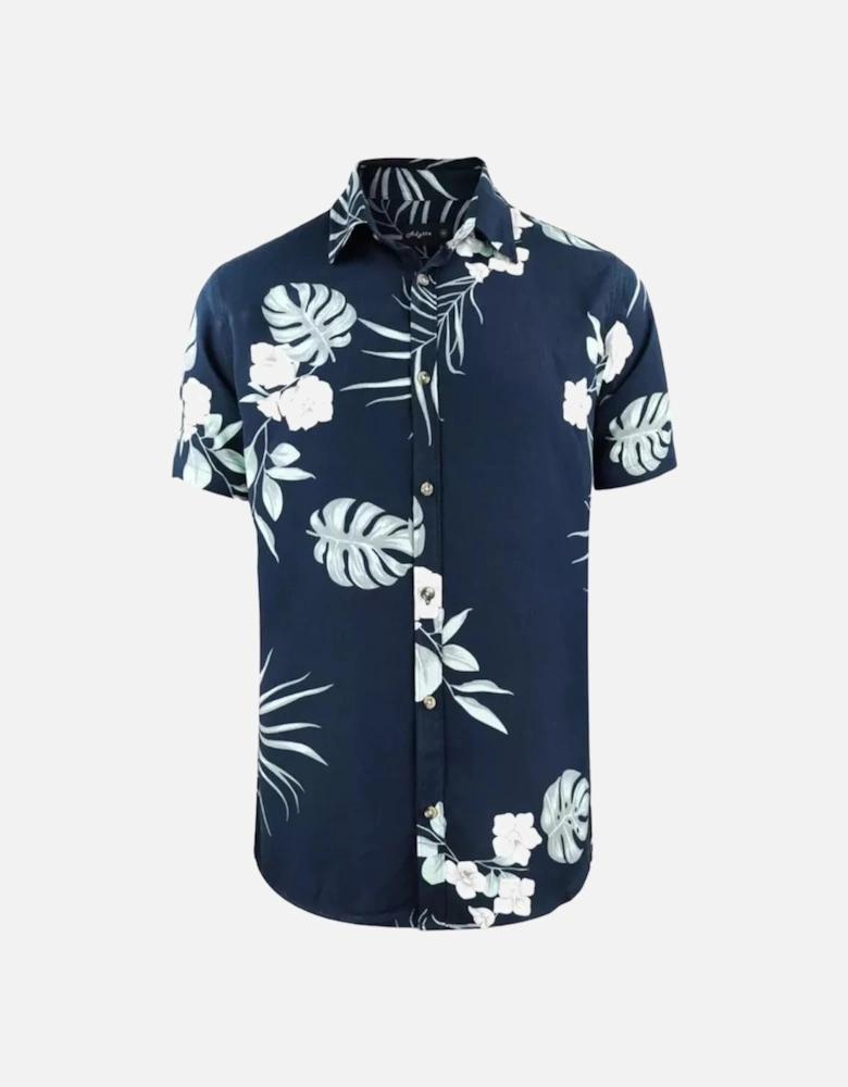 Mens Hawaiian Shirts Aloha Summer Casual Beach Holiday Viscose Floral Shirts Top