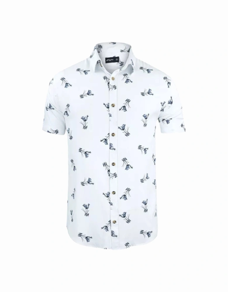 Mens Hawaiian Shirts Aloha Summer Casual Beach Holiday Viscose Floral Shirts Top