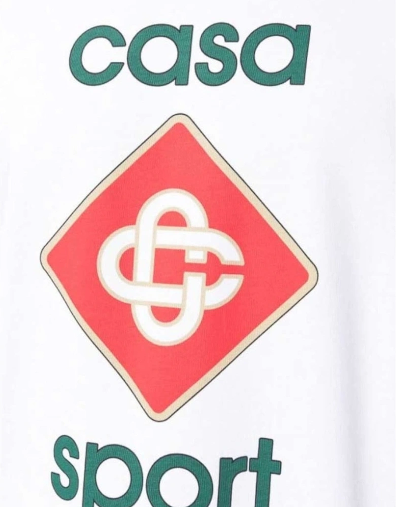 Casa Sports Printed White T-Shirt