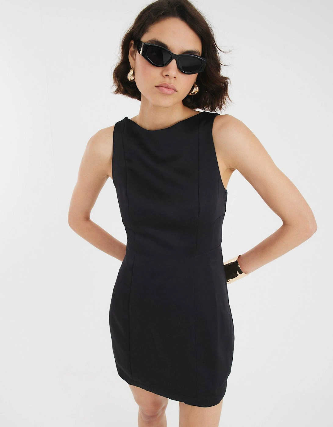 Shift Mini Dress - Black, 2 of 1