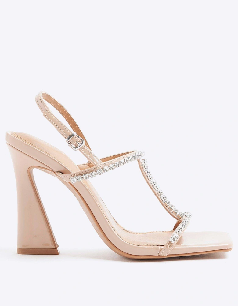 Diamante T Bar Heel - Light Pink