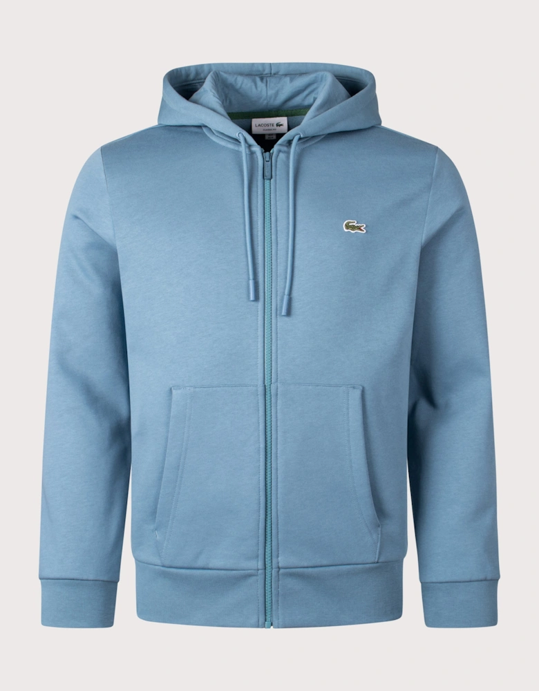 Zip Through Logo Hoodie