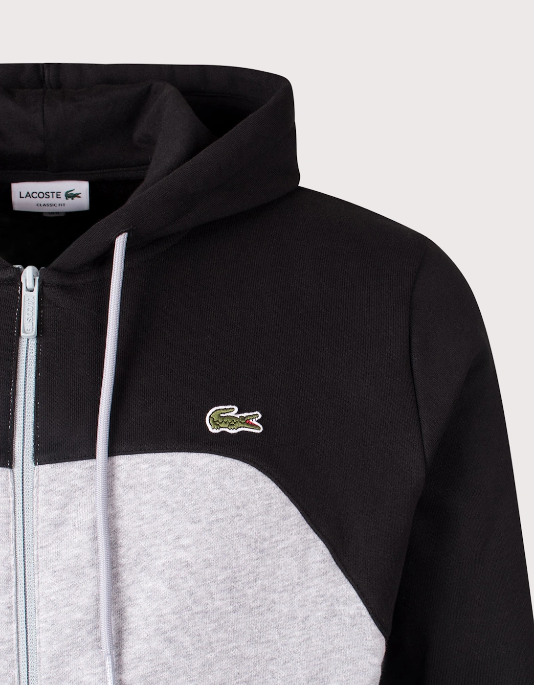 Colour Block Zip Through Hoodie