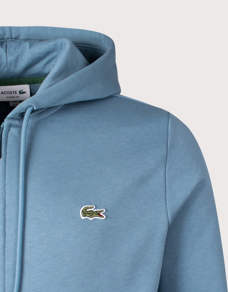 Zip Through Logo Hoodie