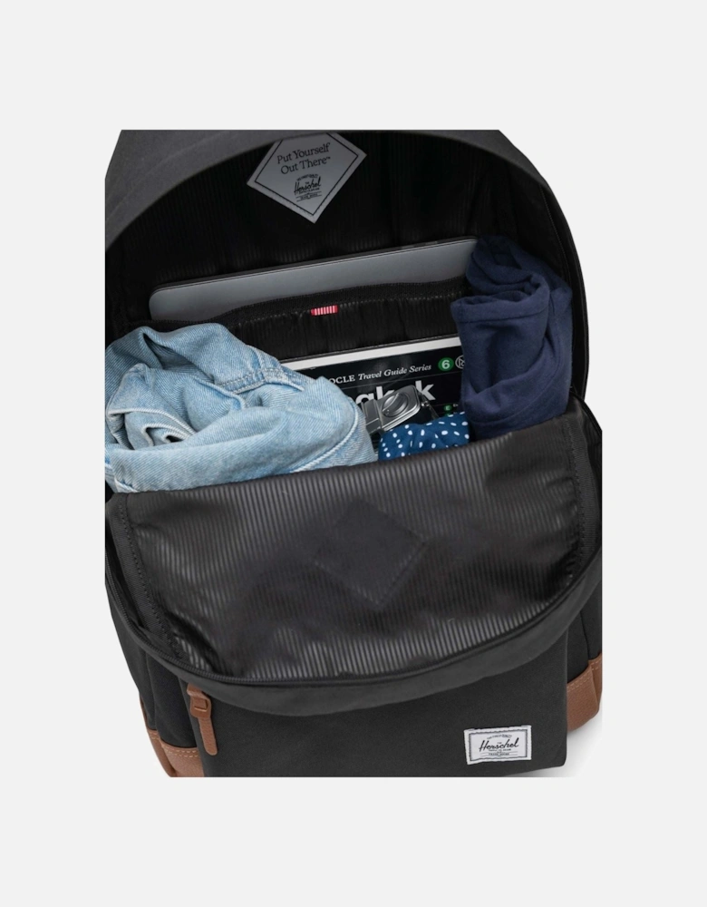Herschel Heritage Polyester Unisex Adults Black Backpack - Medium