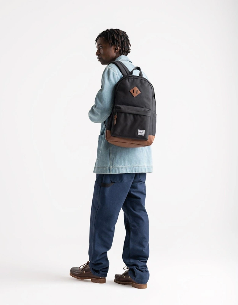 Herschel Heritage Polyester Unisex Adults Black Backpack - Medium