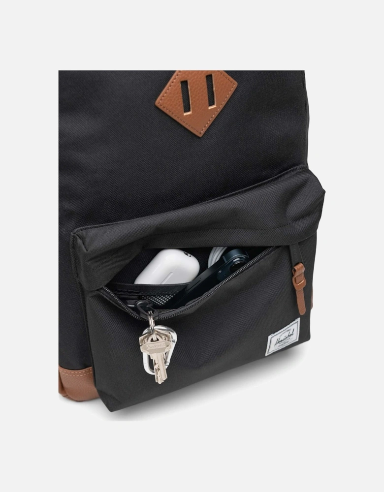 Herschel Heritage Polyester Unisex Adults Black Backpack - Medium