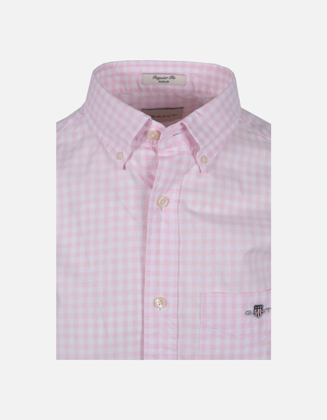 Poplin Gingham Short Sleeve Shirt California Pink