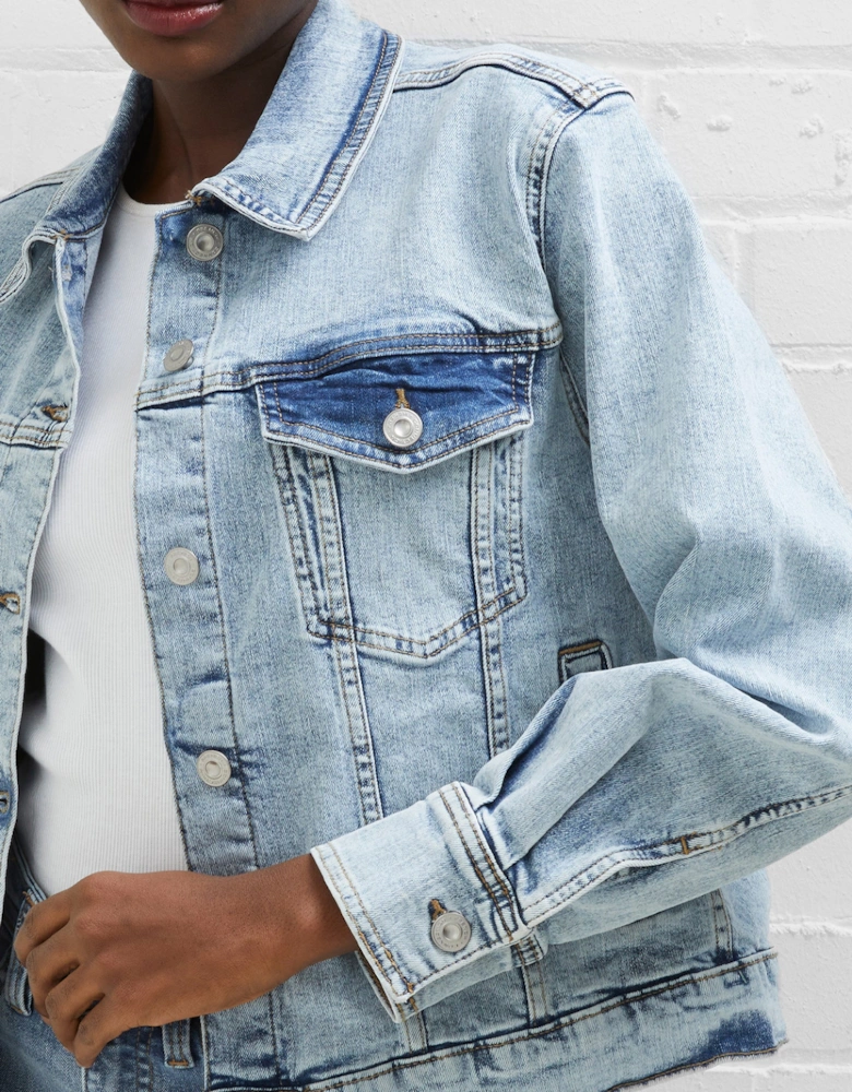 Stretch Trucker Jacket Bleached Out