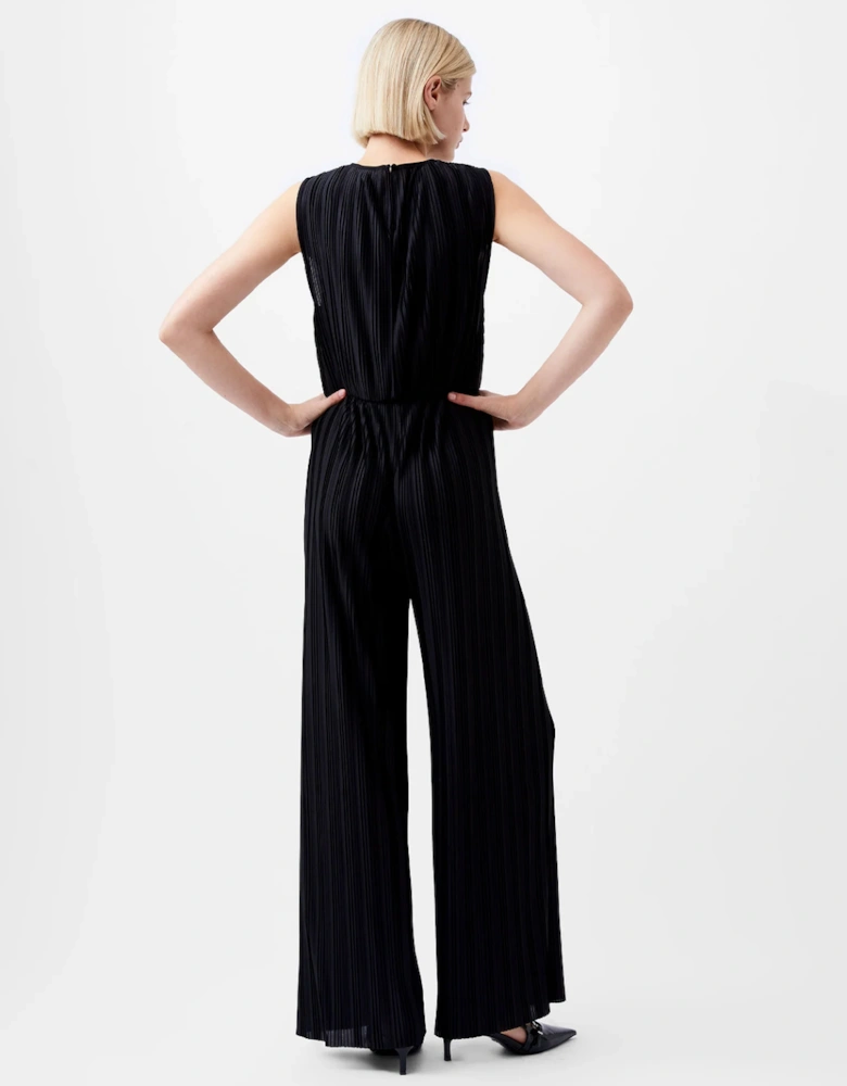 Ronnie Pleated V-neck Jumpsuit Blackout