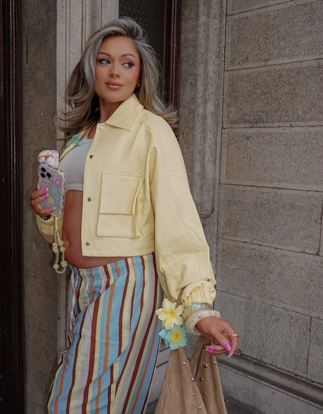 Lemon Yellow Soft Faux Leather Jacket, 8 of 7