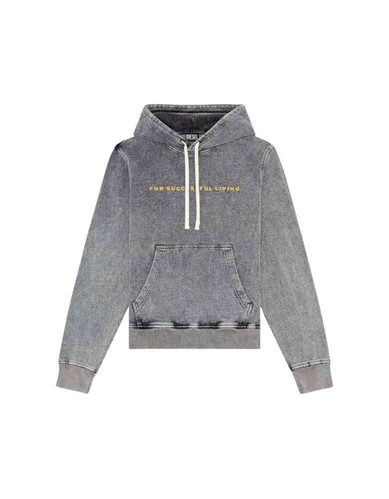 Simple Logo Faded Grey Hoodie