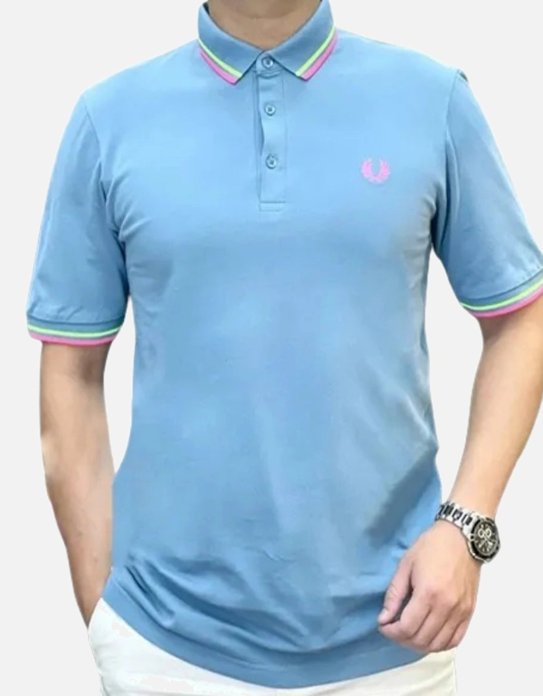 Made In Japan Pique Shirt Blue Polo Shirt, 2 of 1