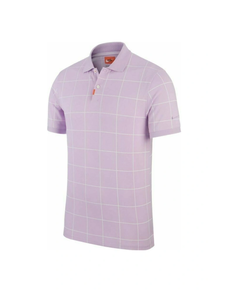 Dri-Fit Purple Check Polo Shirt