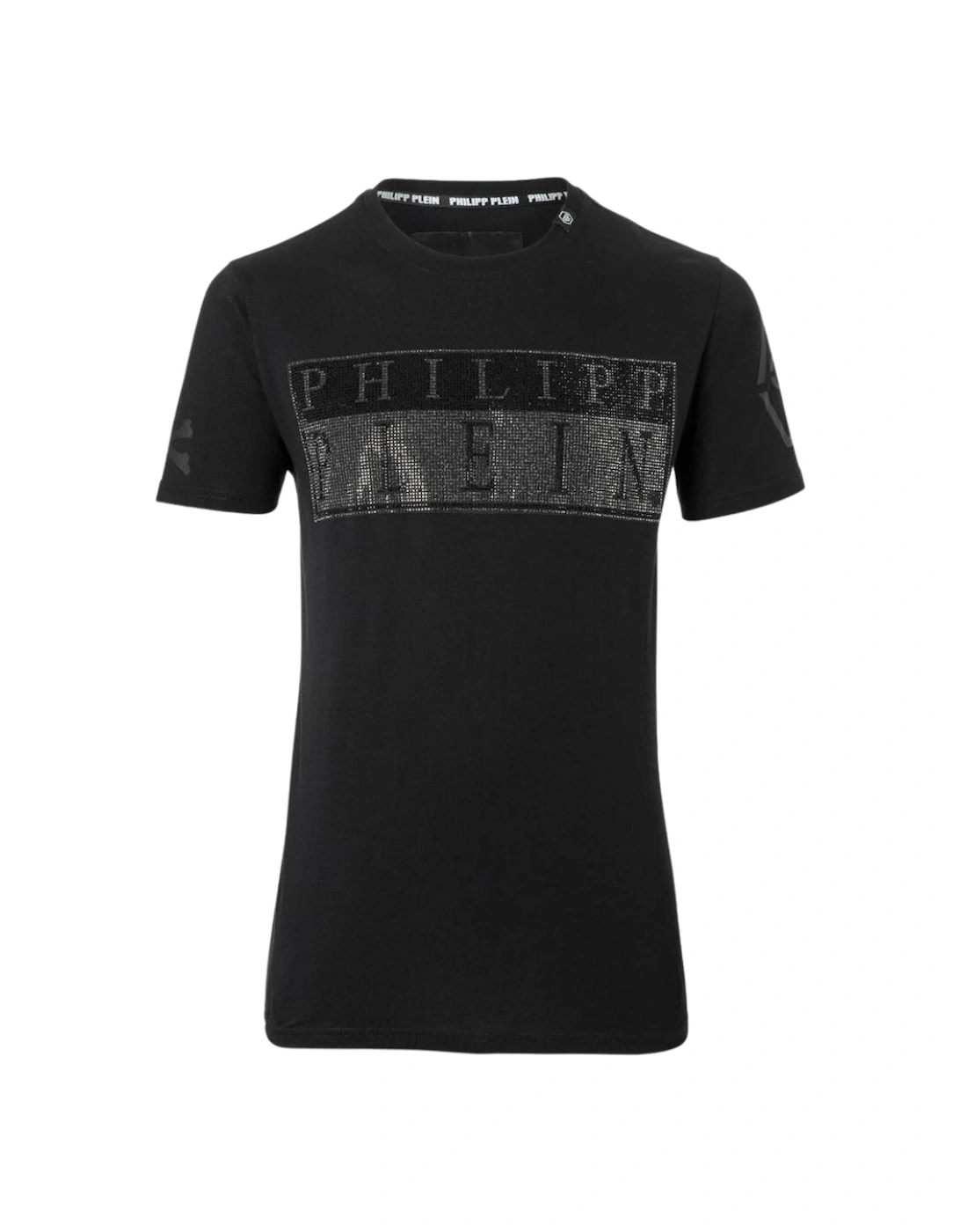 Bold Monotone Diamanté Logo Black T-Shirt, 2 of 1