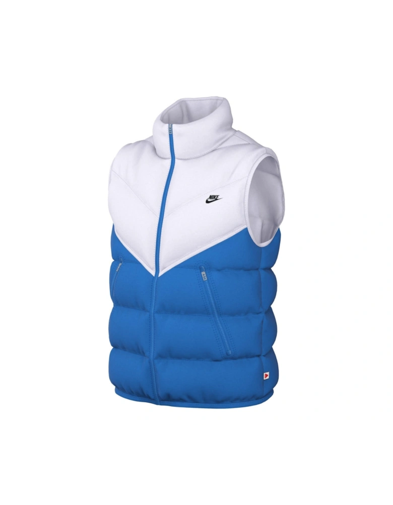 Colourblock White Gilet Jacket