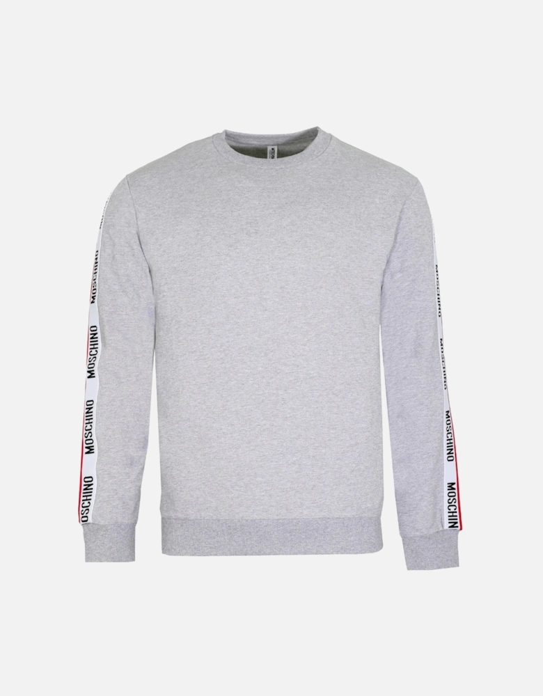 Taped Sleeves Grey Jumper Mens