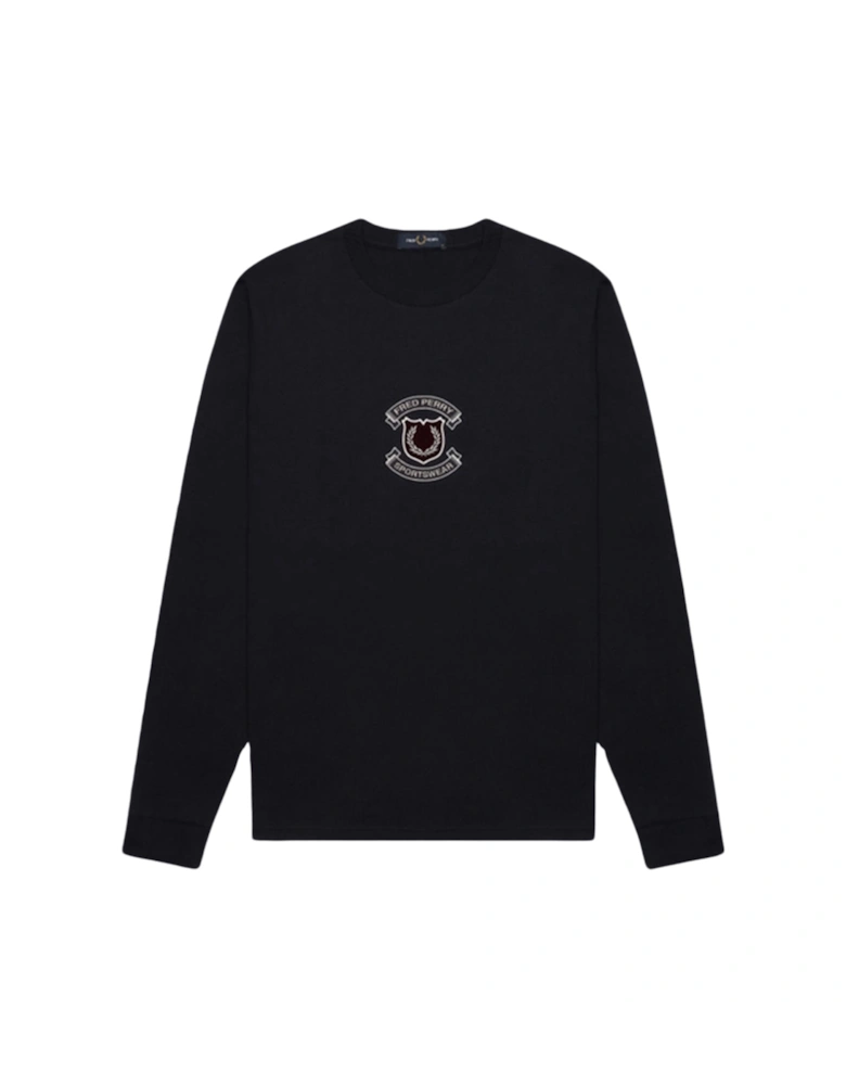 Shield Black Long Sleeve T-Shirt