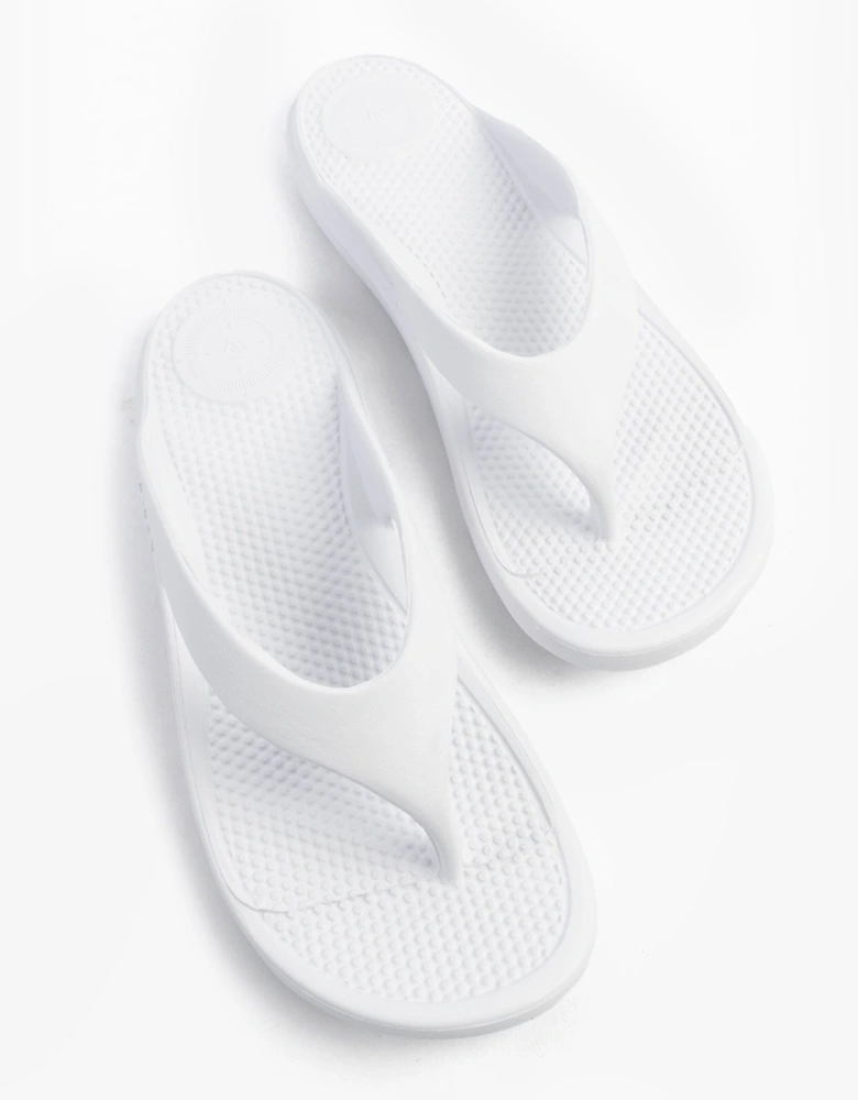 0350FWHI Womens Toe Post Sandals White