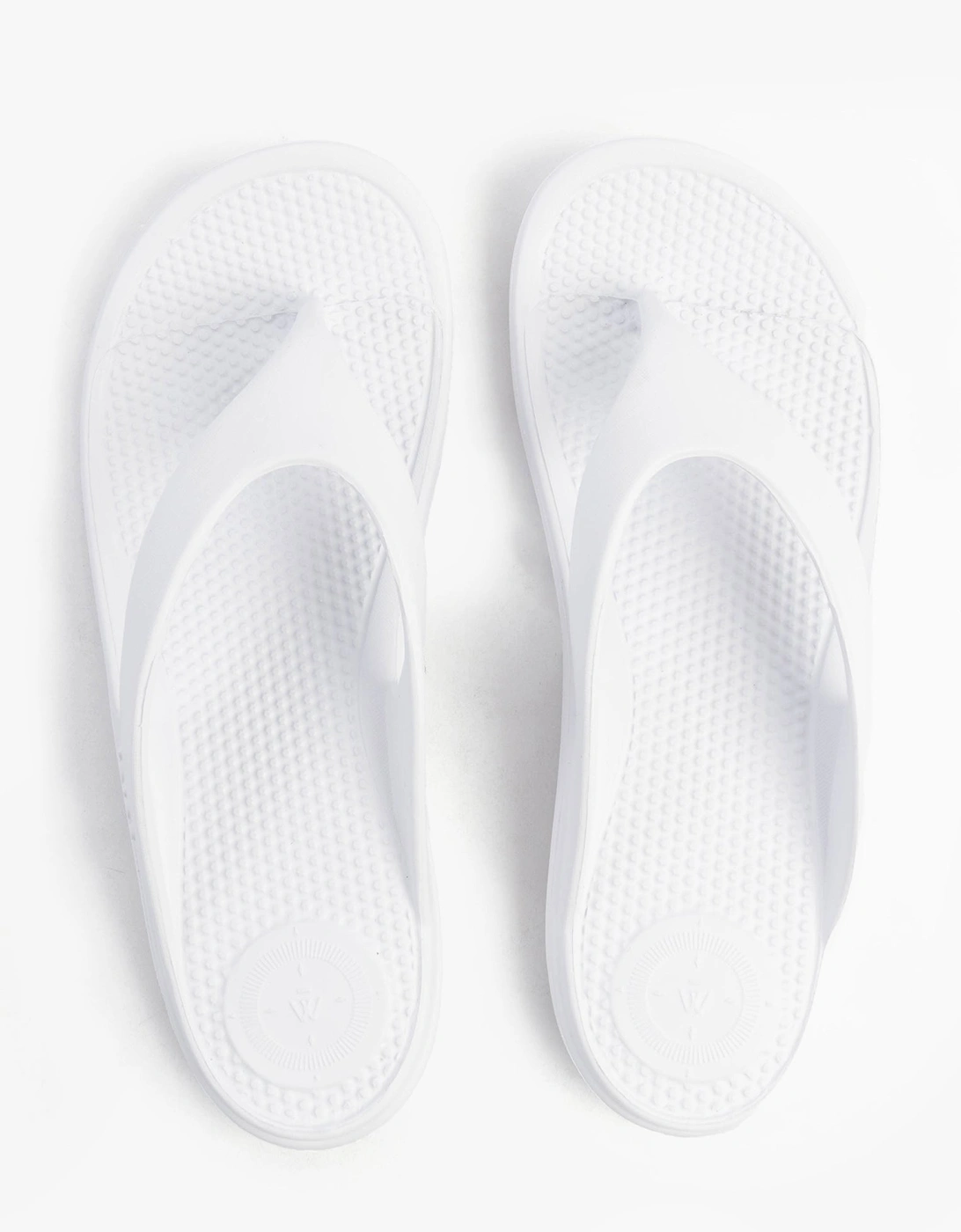 0350FWHI Womens Toe Post Sandals White, 7 of 6